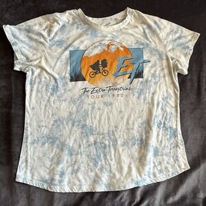 E.T.‎ The Extra-Terrestrial Tour 1982 Graphic T-Shirt Mens 2XL Retro Moon Movie